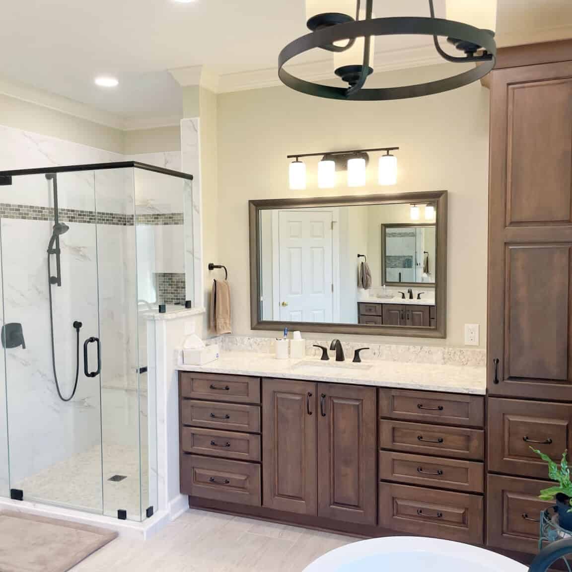 lebanon bathroom remodel dark wood vanity