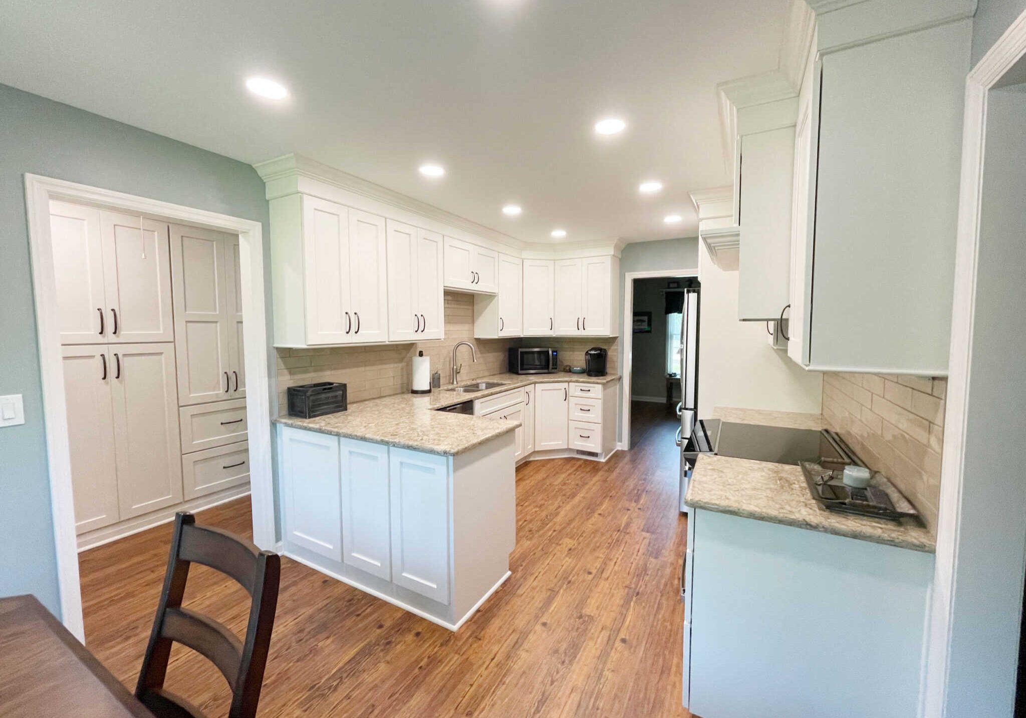 mt juliet kitchen remodel with hallway pantry storage