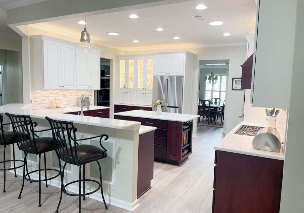 mt juliet kitchen remodel with two tone cabinets