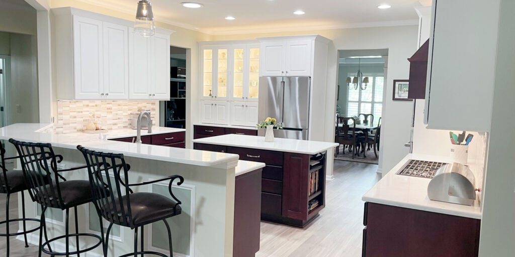 mt juliet kitchen remodel with two tone cabinets