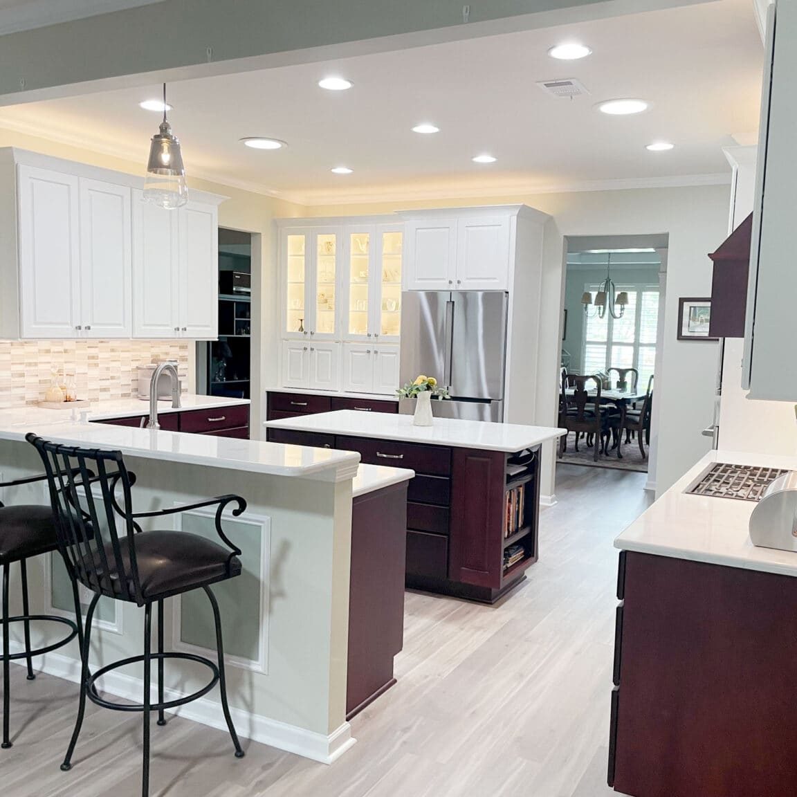 mt juliet kitchen remodel with two tone cabinets