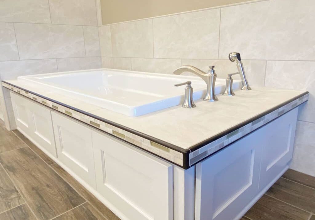watertown bathroom remodel with large drop in soaking tub