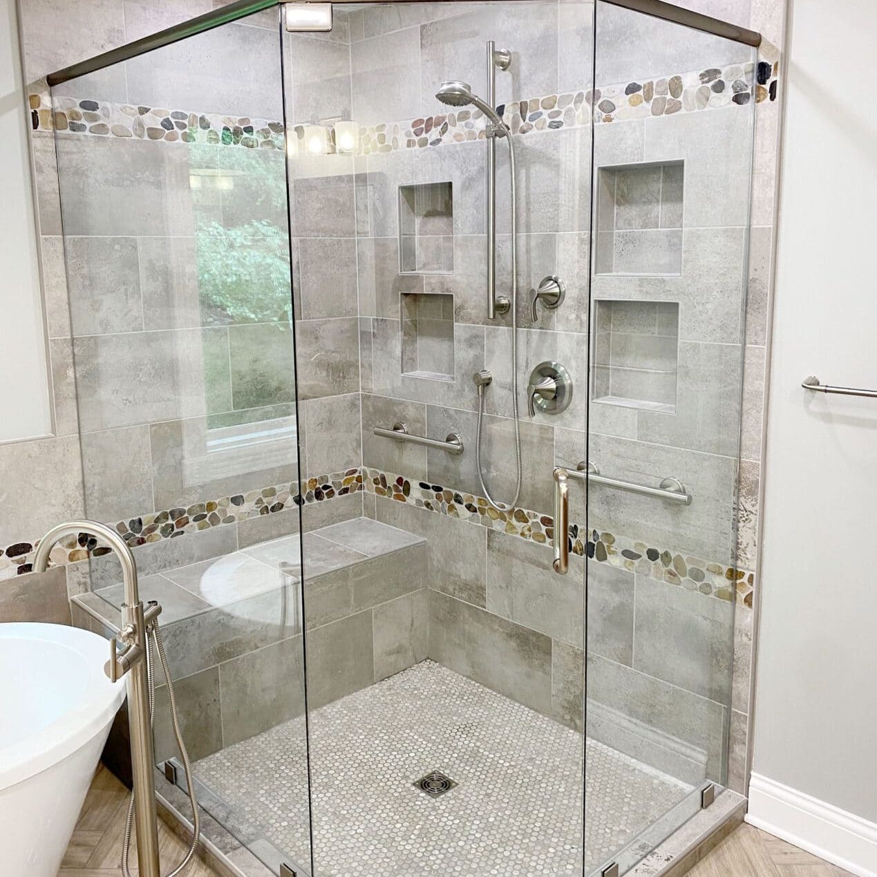 watertown bathroom remodel with neo angle shower