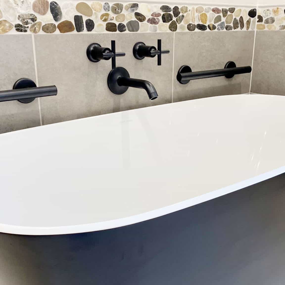watertown bathroom remodel with two color victoria albert freestanding tub